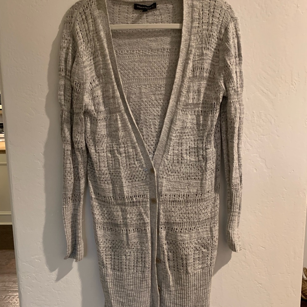 Long gray sweater